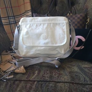 White Kipling bag